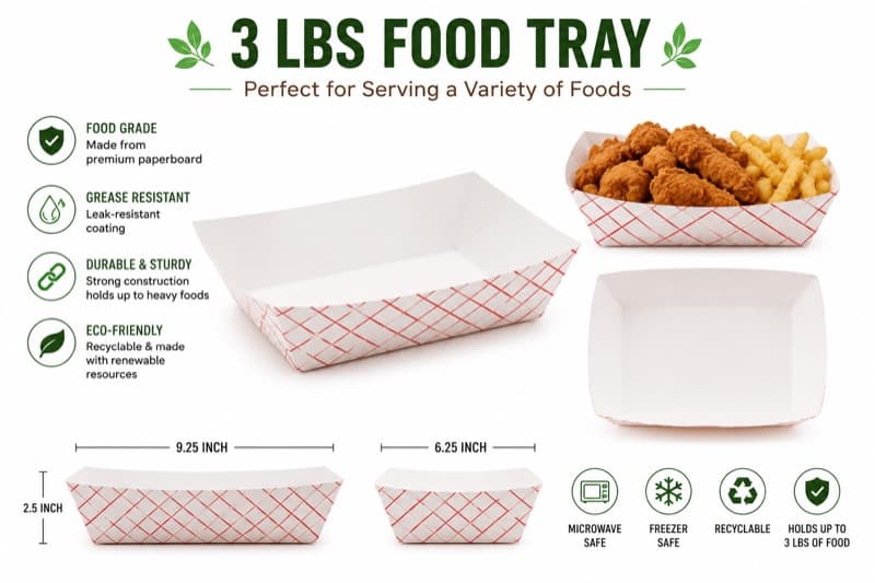 3lbs Food Tray