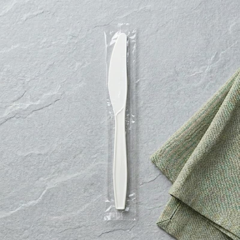 Cutlery Knives WHITE Heavy Duty Individually Wrapped