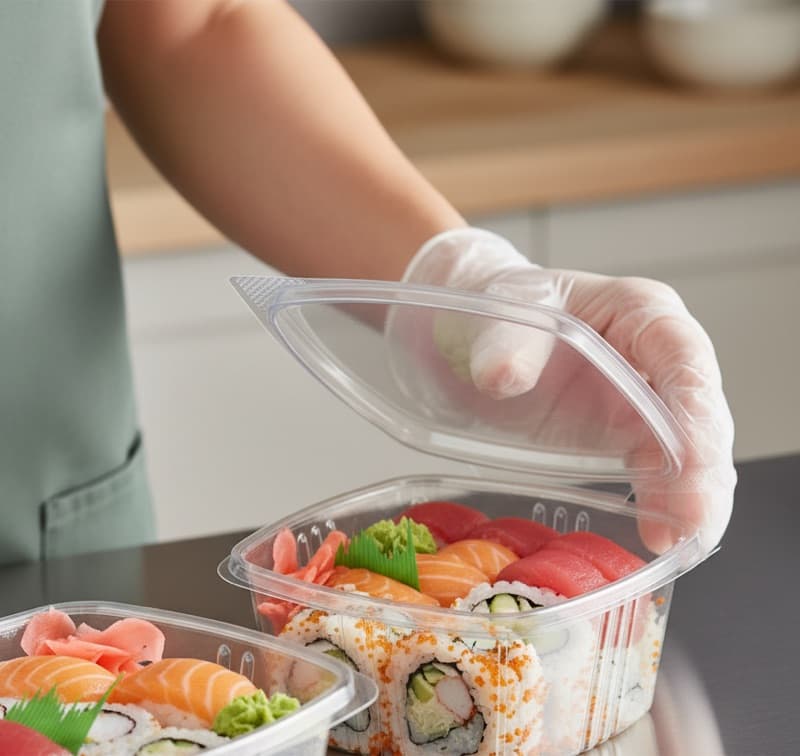 16oz Deli Hinged Containers