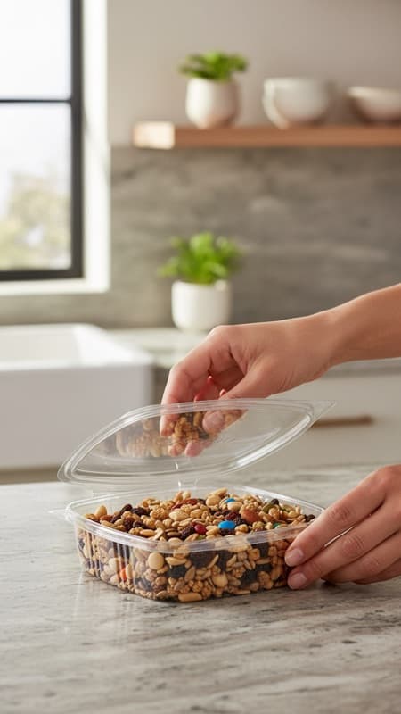 32oz Deli Hinged Containers