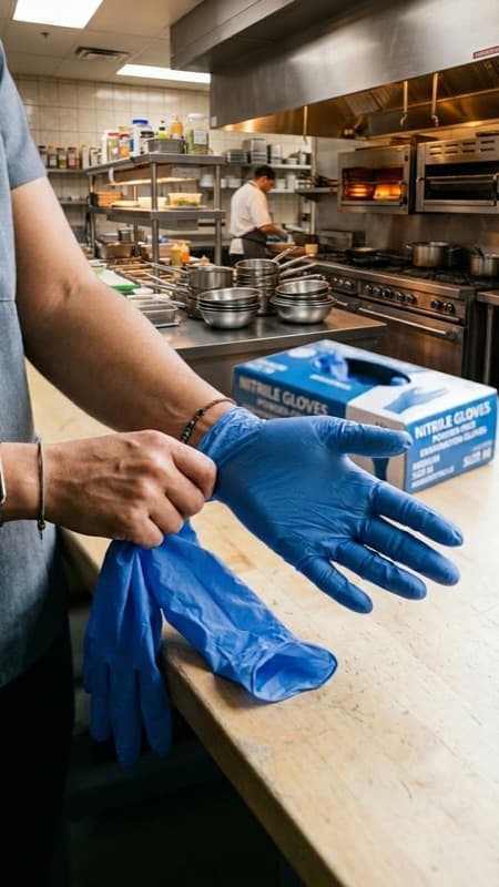 Premium Nitrile Gloves Blue - Medium