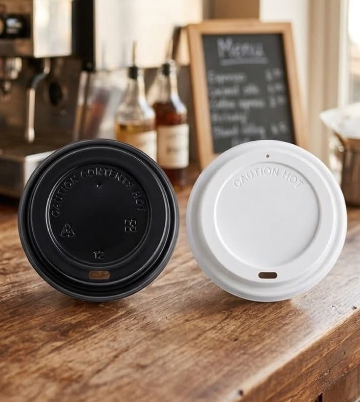 8oz Paper Hot Cups White Lids